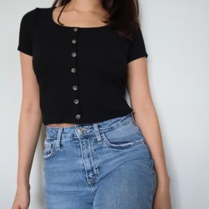 Black Crop Top by H&M